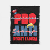Pro America Anti Trump Fleecedecke (Vorderseite)