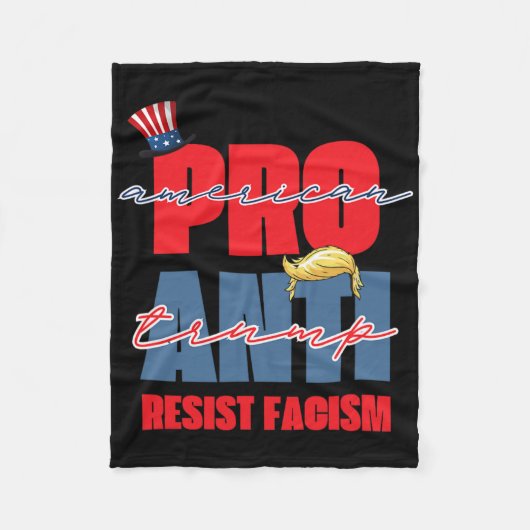 Pro America Anti Trump Fleecedecke (Vorderseite)