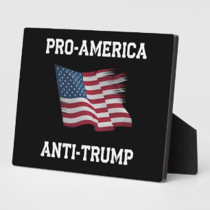 Pro America Anti Trump Vintag USA Flag Fotoplatte