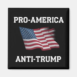 Pro America Anti Trump Vintag USA Flag Magnet
