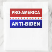 Pro-Amerika Anti-Biden rot, weiß und blau Rechteckiger Aufkleber (Tasche)