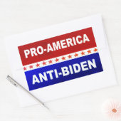 Pro-Amerika Anti-Biden rot, weiß und blau Rechteckiger Aufkleber (Umschlag)