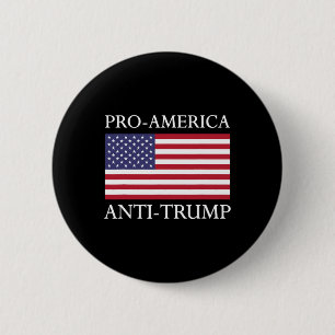 Pro-Amerika Anti-Trump - Amerikanische USA-Flagge Button