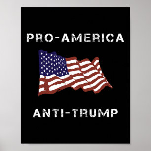 Pro-Amerika Anti-Trump Amerikanische USA-Flagge Fr Poster