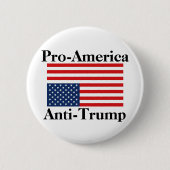 Pro-Amerika/Anti-Trump Button (Vorderseite)