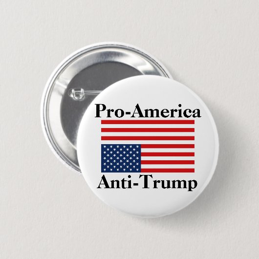 Pro-Amerika/Anti-Trump Button (Vorne & Hinten)