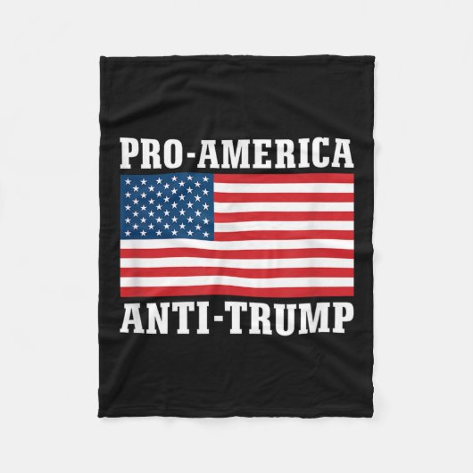 Pro-Amerika Anti-Trump Fleecedecke (Vorderseite)