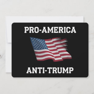 Pro Amerika Anti-Trump Vintage-USA-Flagge Einladung