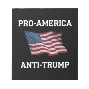 Pro Amerika Anti Trump Vintage USA-Flagge Notizblock