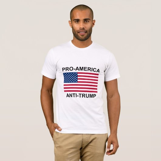 Pro-Amerika Anti-Trumpf Flaggen-T - Shirt (Vorne ganz)