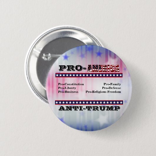 PRO-AMERIKA-ANTITRUMP BUTTON (Vorne & Hinten)