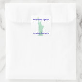 Pro-Amerika Frieden Quadratischer Aufkleber (Tasche)