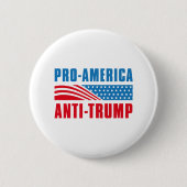 Pro-Amerika gegen Trump Button (Vorderseite)