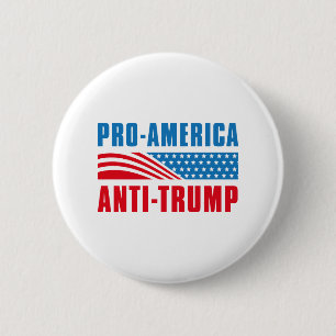 Pro-Amerika gegen Trump Button