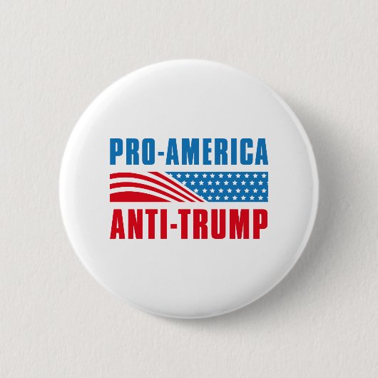 Pro-Amerika gegen Trump Button (Vorderseite)