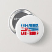Pro-Amerika gegen Trump Button (Vorne & Hinten)