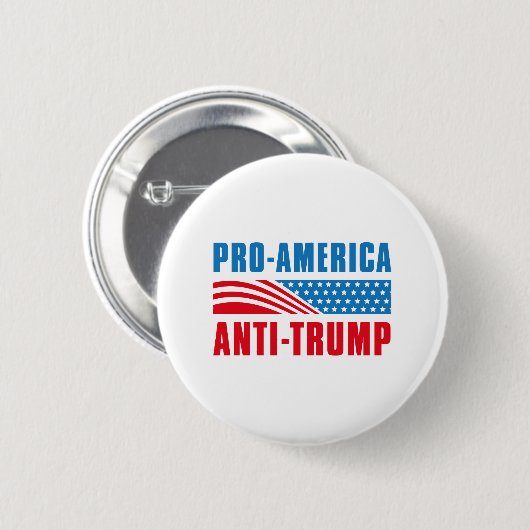 Pro-Amerika gegen Trump Button (Vorne & Hinten)