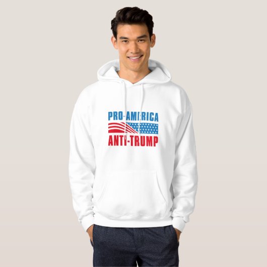 Pro-Amerika gegen Trump Hoodie (Vorne ganz)