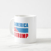 Pro-Amerika gegen Trump Kaffeetasse (Vorderseite Links)