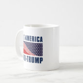 Pro-Amerika gegen Trump Kaffeetasse (Vorderseite Links)