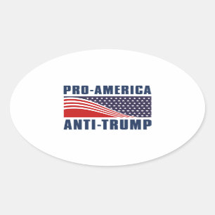 Pro-Amerika gegen Trump Ovaler Aufkleber