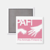 Pro Animals Finnland Logo Magnet (Vorderseite/Rückseite)