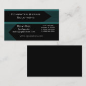 Pro Arrows Business Card, Black and Aquamarin Visitenkarte (Vorne/Hinten)
