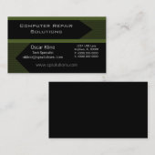 Pro Arrows Business Card, Olive Green Visitenkarte (Vorne/Hinten)