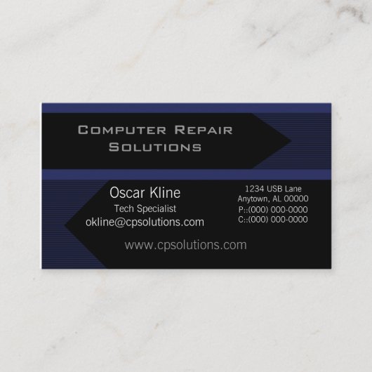 Pro Arrows Business Card, Royal Blue Visitenkarte (Vorderseite)
