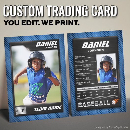 PRO Baseball-Karte mit der Trading Card des Stats  Telefonnummerkarte