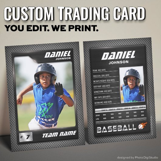 PRO Baseball-Karte mit der Trading Card des Stats Telefonnummerkarte