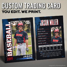 PRO Baseball-Karte mit der Trading Card des Stats  Telefonnummerkarte