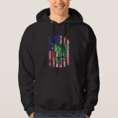 Pro Bass Fischen American Flag Angler Fischer 4t Hoodie (Vorderseite)