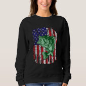 Pro Bass Fischen American Flag Angler Fischer 4t Sweatshirt (Vorderseite)