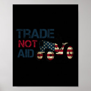Pro-Bauern Anti-Zoll Trump-Handelspolitik Poster