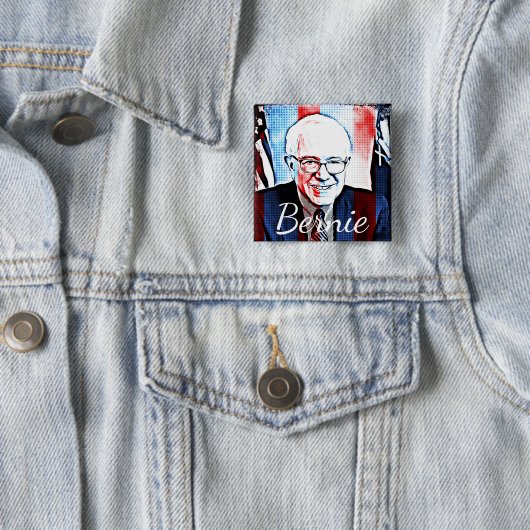 Pro Bernie Sanders Support Digital Art Button (Beispiel)