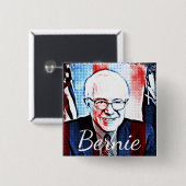 Pro Bernie Sanders Support Digital Art Button (Vorne & Hinten)