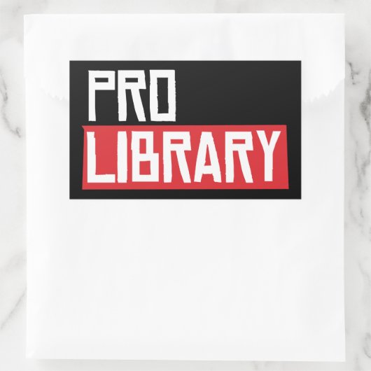 PRO BIBRARY RECHTECKIGER AUFKLEBER (Tasche)