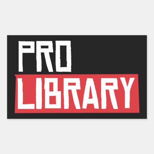 PRO BIBRARY RECHTECKIGER AUFKLEBER (Vorderseite)