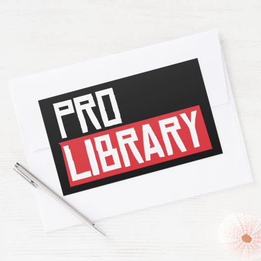 PRO BIBRARY RECHTECKIGER AUFKLEBER (Umschlag)