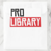 PRO BIBRARY RECHTECKIGER AUFKLEBER (Tasche)