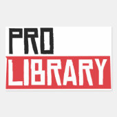 PRO BIBRARY RECHTECKIGER AUFKLEBER (Vorderseite)