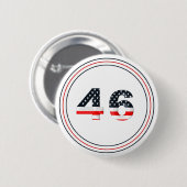 Pro Biden Number 46 Flag Muster Button (Vorne & Hinten)