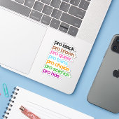 Pro Black Pro Brown Pro Que Aufkleber (Laptop mit iPhone)