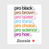 Pro Black Pro Brown Pro Que Aufkleber (Blatt)