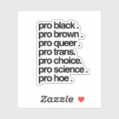 Pro Black Pro Brown Pro Que Aufkleber (Blatt)