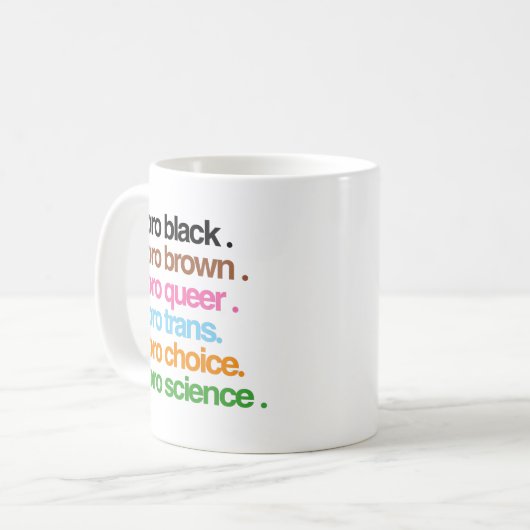 Pro Black Pro Brown Pro Que Kaffeetasse (Vorderseite Links)