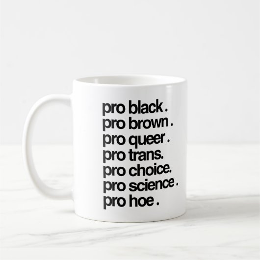 Pro Black Pro Brown Pro Queer Kaffeetasse (Links)