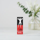 Pro Bodybuilder Business Card Mini Visitenkarte (Stehend Vorderseite)