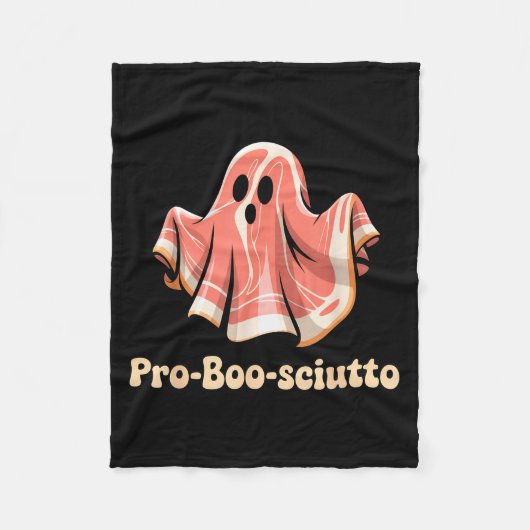 Pro Boo Sciutto Funny Italian Halloween Ghost Pros Fleecedecke (Vorderseite)